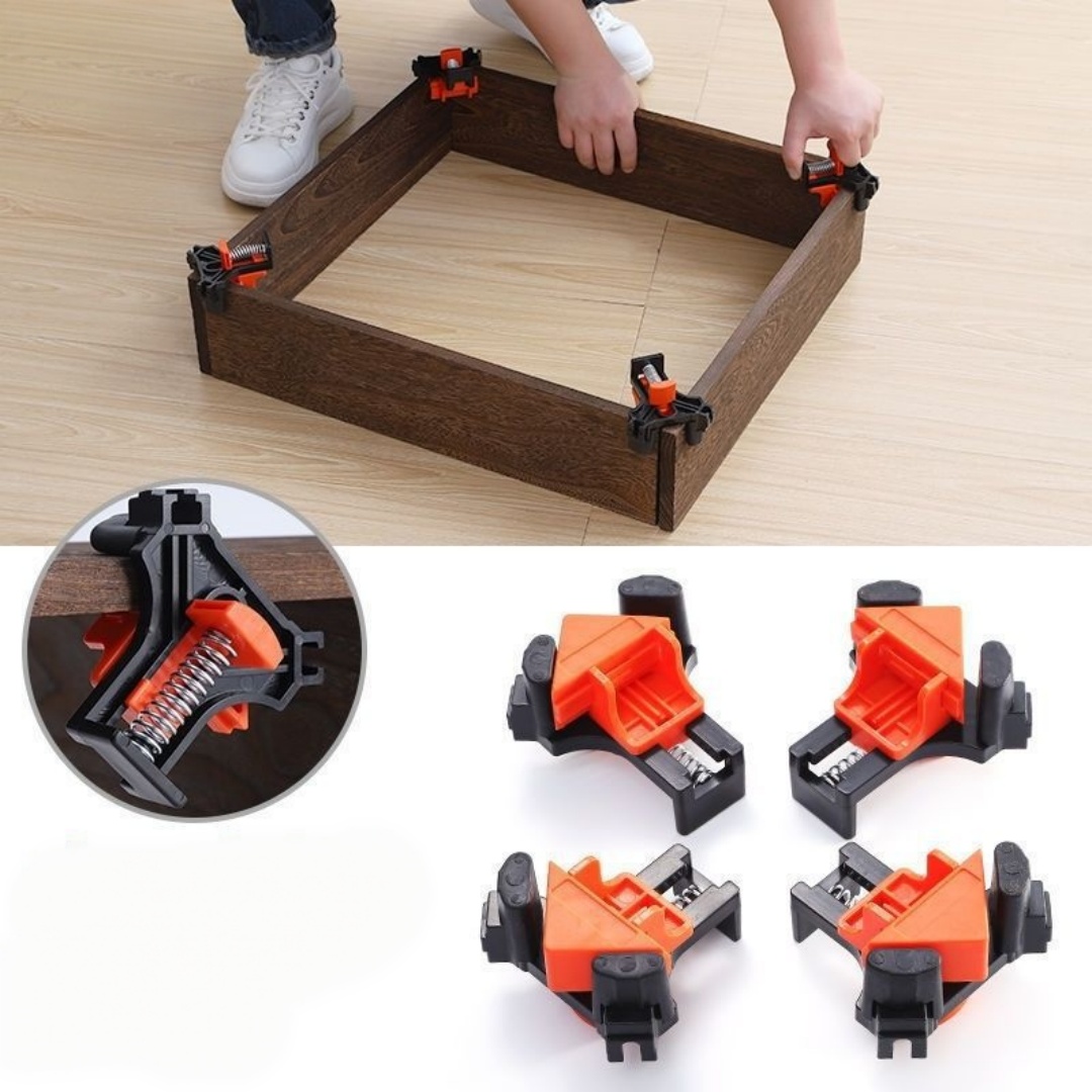 Woodworking Workshop - 4 ชิ้น 90 ° คลิปหนีบมุมฉาก คลิปยึดกรอบรูป