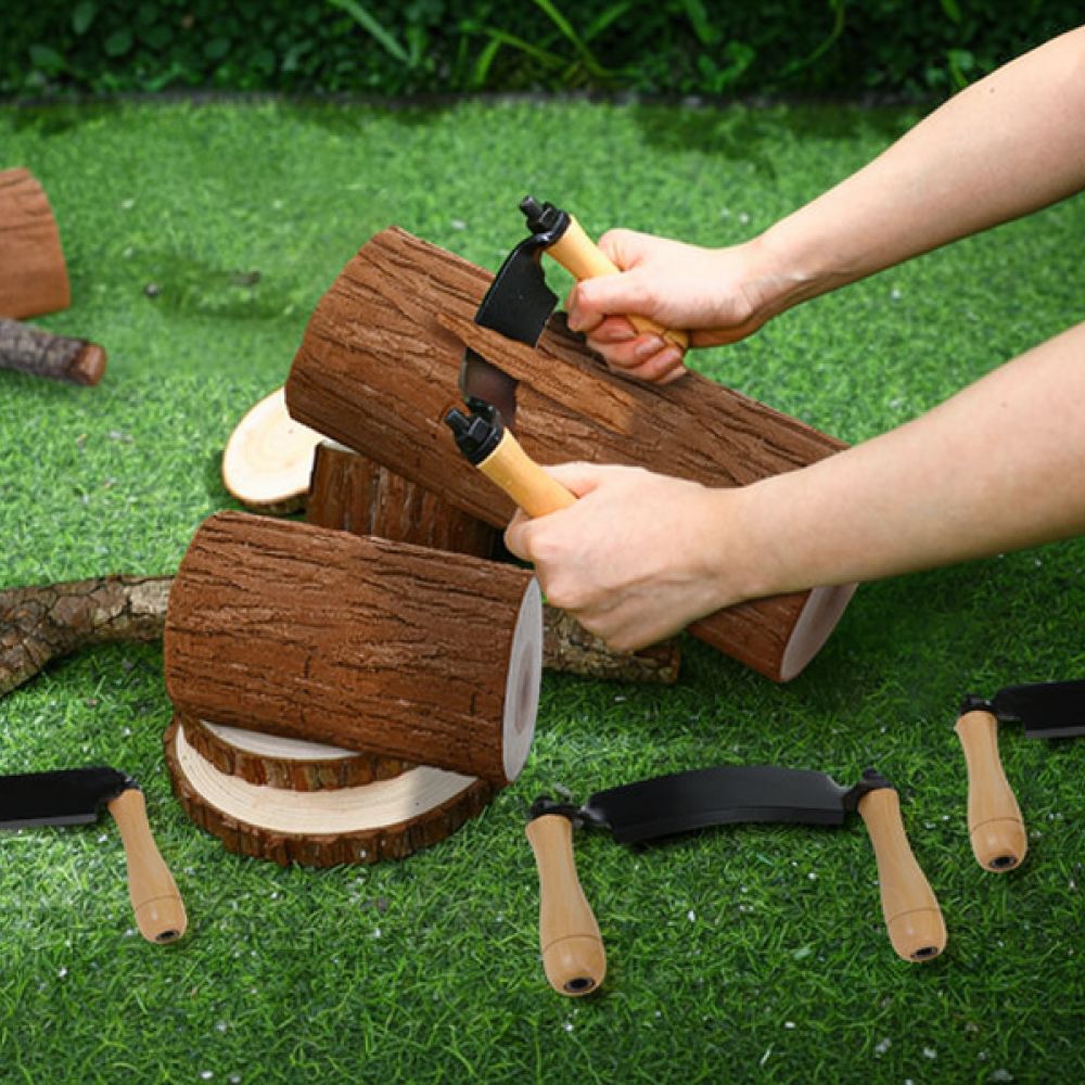Drawknife Blade - เครื่องมือไม้สำหรับงานไม้ ใบมีดทรงพระจันทร์เสี้ยว สำหรับปอกเปลือกไม้ด้วยมือ งานไม้ ดูแลต้นไม้ในสวน แกะสลักไม้