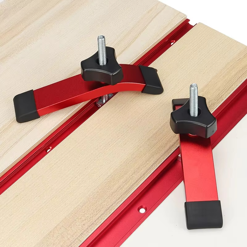 Woodworking Workshop - ตัวหนีบยึดแบบเร็ว 1/2 ชิ้น ทำจากอะลูมิเนียม สำหรับงานไม้ ใช้กับราง