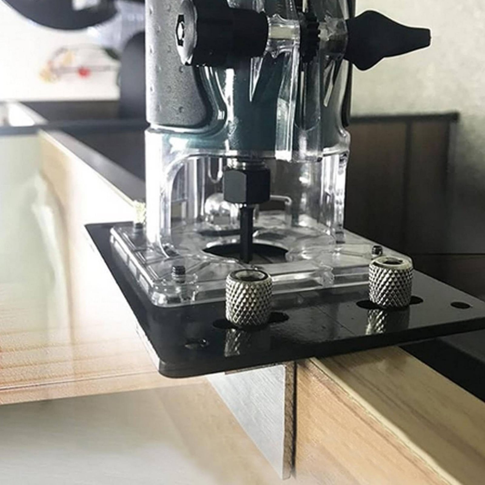 Woodworking Workshop - จิ๊กตัดร่องเฟอร์นิเจอร์อเนกประสงค์แบบซ่อน จิ๊กตัดร่อง แม่แบบตัดร่อง เครื่องมือช่างไม้แบบพกพา ถอดประกอบได้ สำหรับงานในโรงงาน