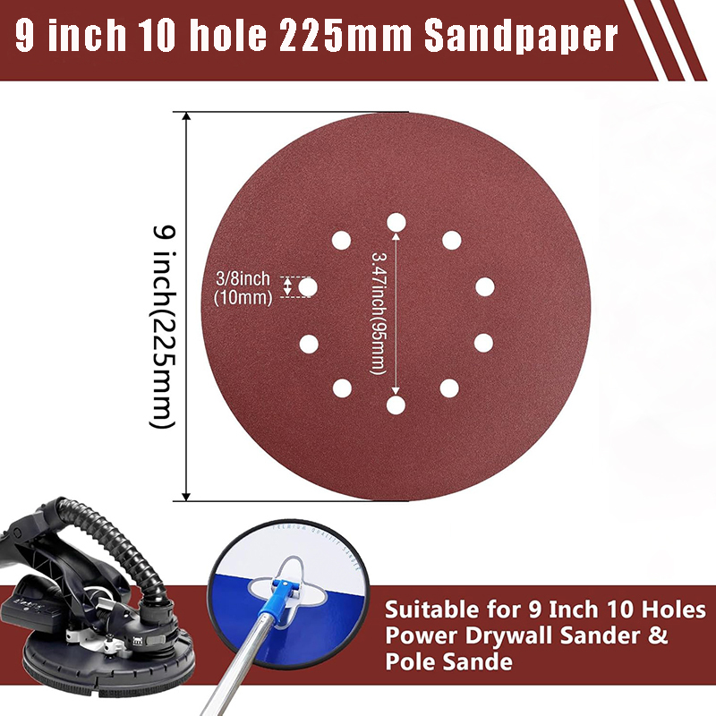 Woodworking Wallpaper - กระดาษทรายขัดผนัง 20 ชิ้น ขนาด 9 นิ้ว