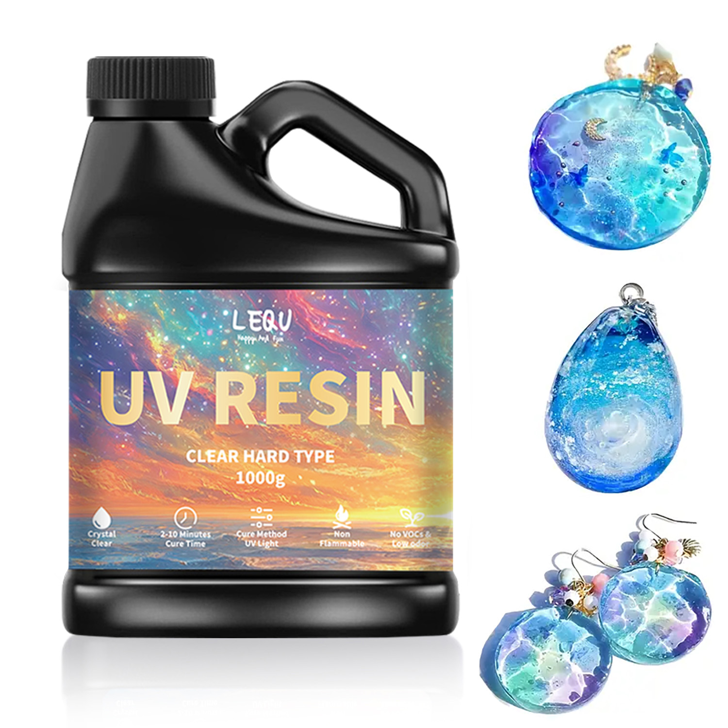 Woodworking Resin - กาวอีพ็อกซี่ยูวี 100/200/500/1000 กรัม ความใสสูง แห้งเร็ว แข็งแรง