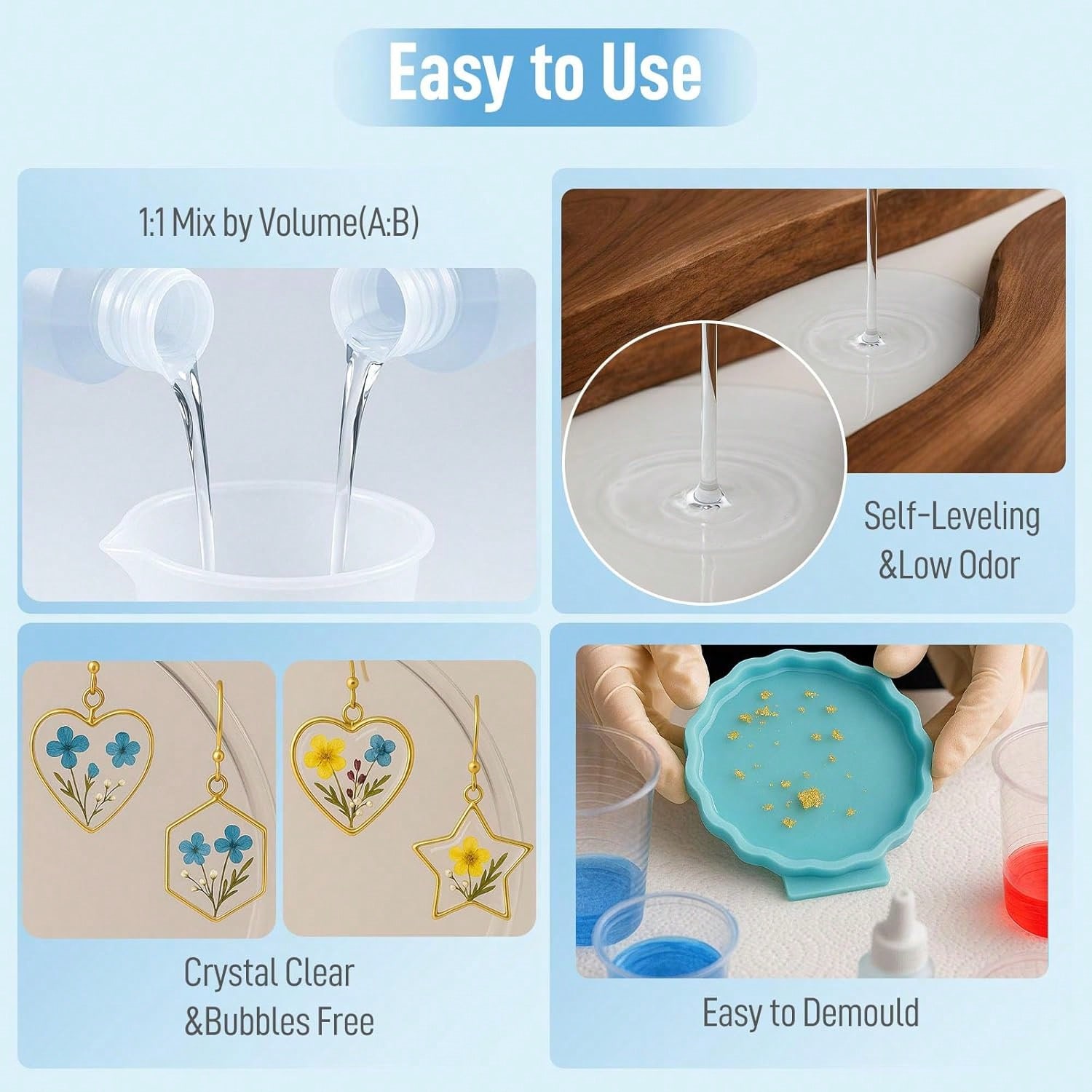 คริสตัลเคลียร์อีพ็อกซี่เรซิน ช - Woodworking Resin บทวิจารณ์และราคา