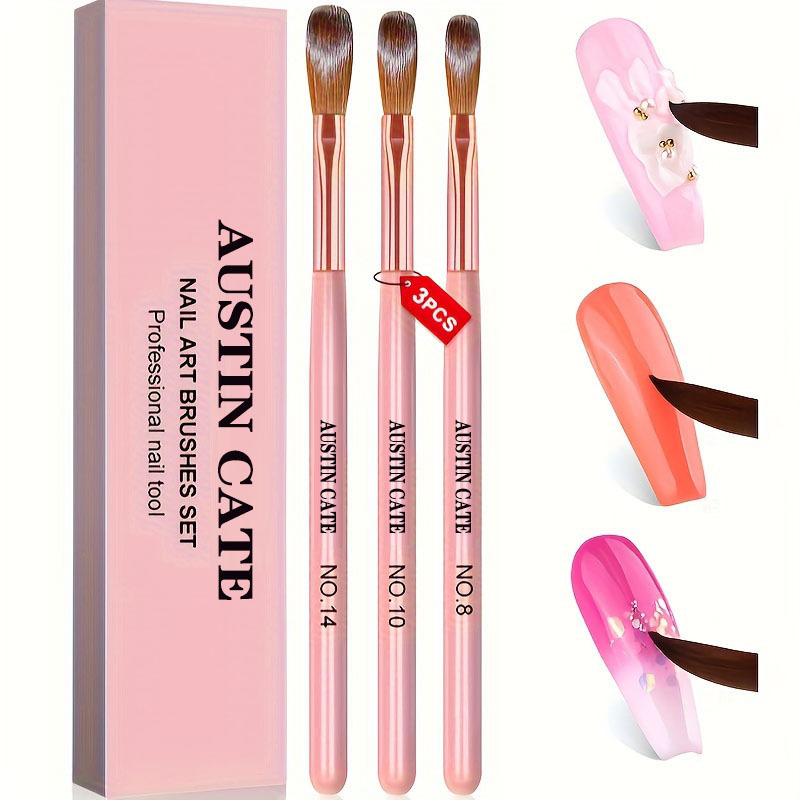 3pcs Kolinsky ชุดแปรงเล็บอะคริ - Wood Chisel Set บทวิจารณ์และราคา